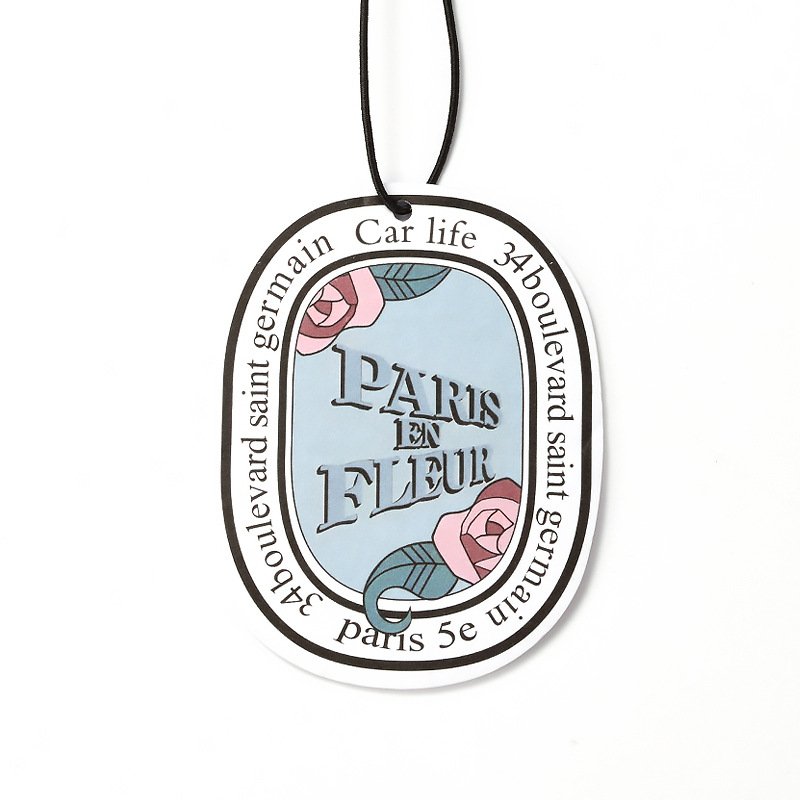 Custom car freshener hanging scented paper card natural aroma paper air freshener