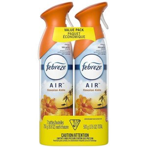Febreze Odor-Fighting Air Freshener, Hawaiian Aloha, Pack of 2, 8.8 oz