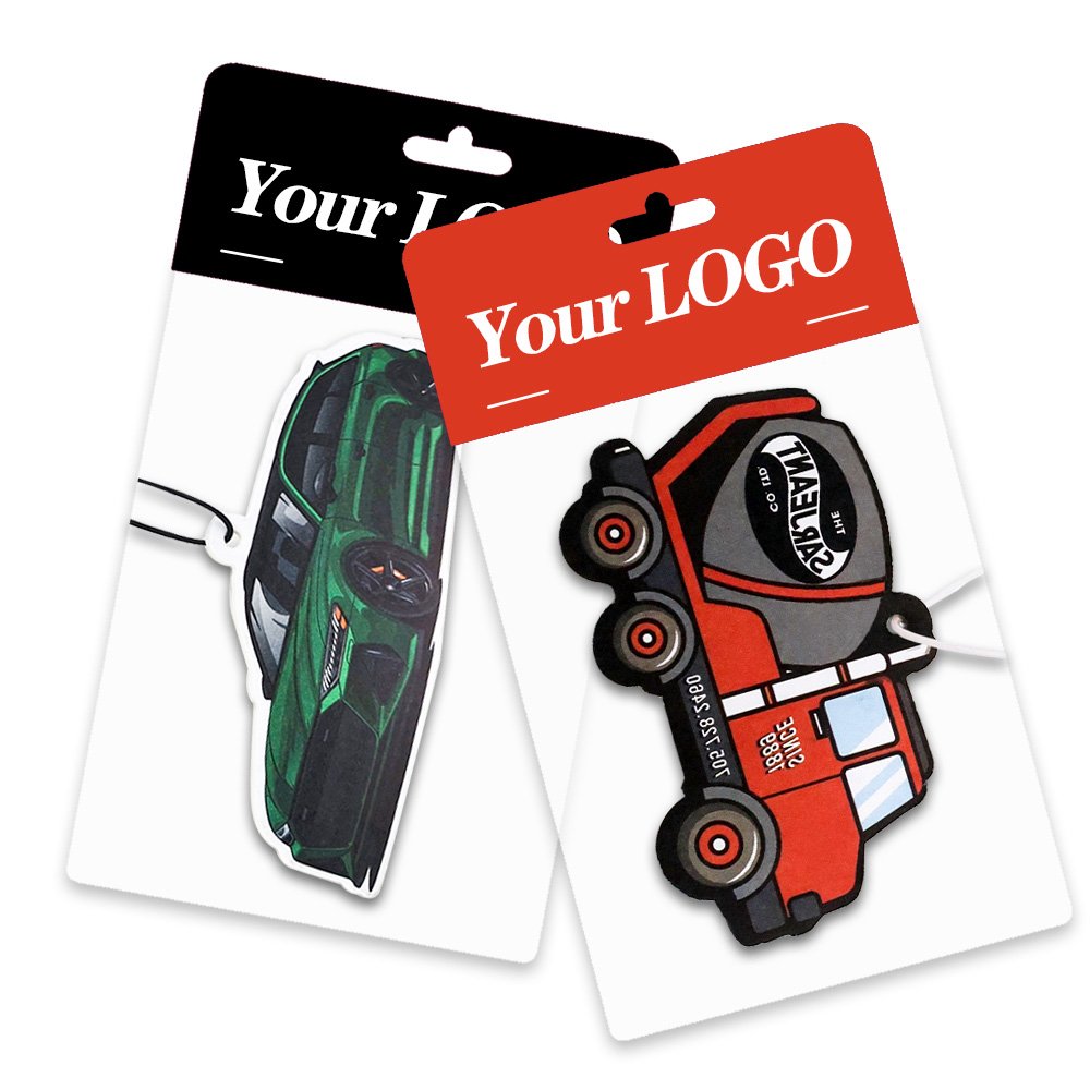 personalized Custom logo Paper Car Hanging Car Air fragrance Freshener for Different Shapes Scents