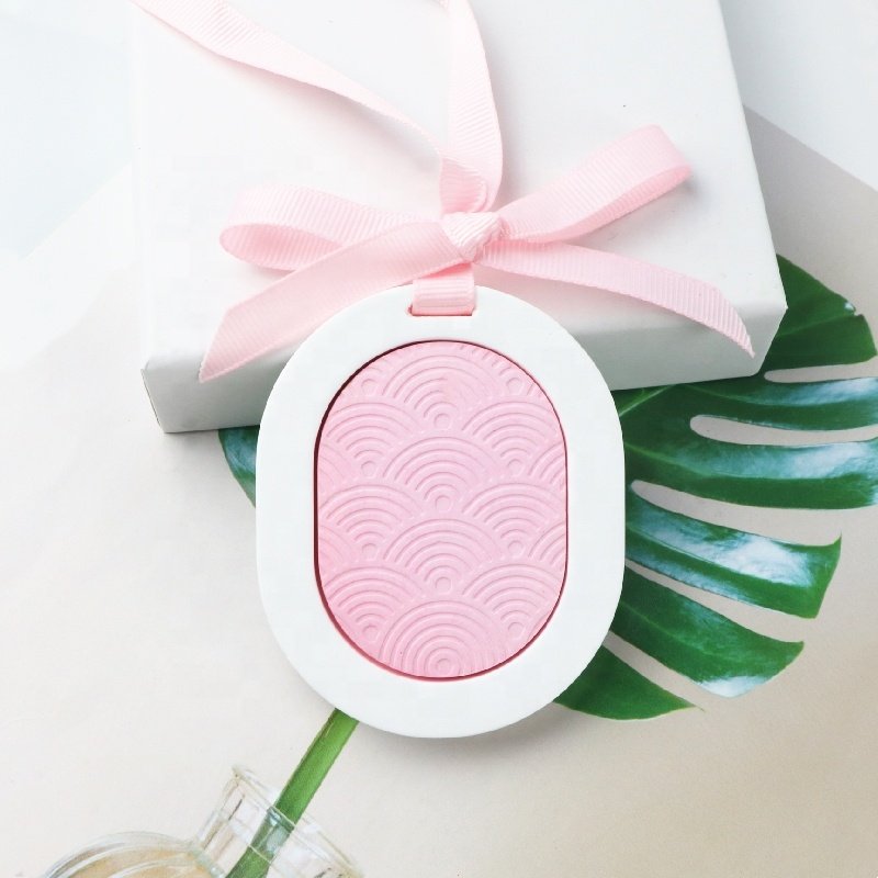 Hot Sale Hanging Car Wardrobe Air Freshener Scented Ceramic Aroma Plaster Porcelain Flower Fragrance Essential Oil Diffuser