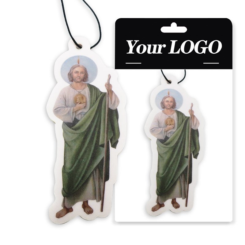 Factory custom logo paper car hanging car air fragrance freshener for different shapes scents