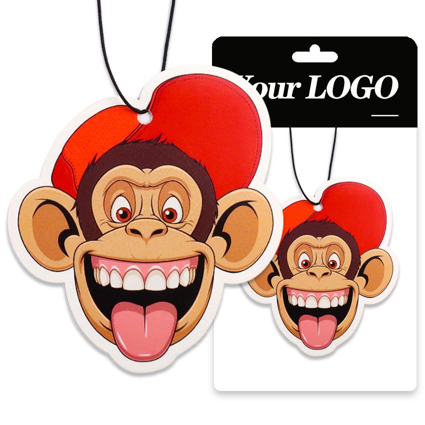Factory custom logo paper car hanging car air fragrance freshener for different shapes scents