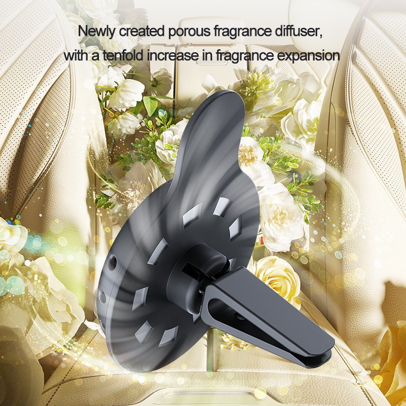 New aromatherapy car air freshener conditioning outlet clips natural odor perfume round breathable film Customizable fragrance