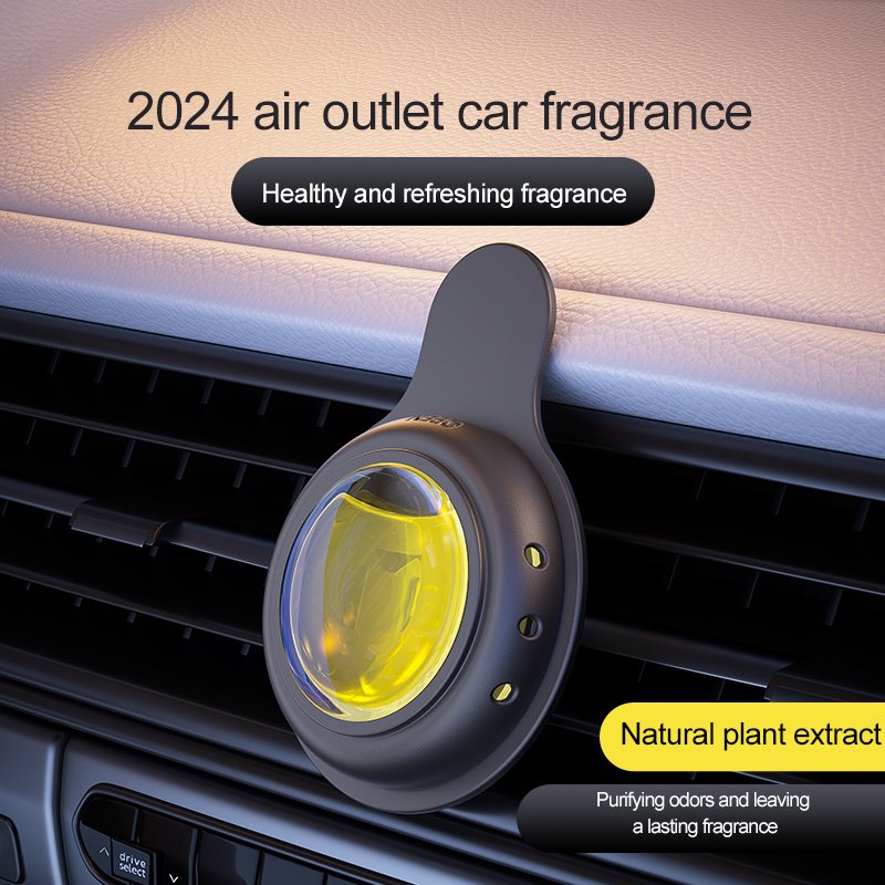 New aromatherapy car air freshener conditioning outlet clips natural odor perfume round breathable film Customizable fragrance