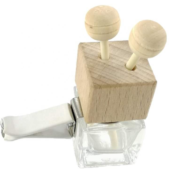 Luxury Car Air Freshener Diffuser Empty Bottle Auto Accessory Clip Solid Metal Glass Air Conditioner Vent Pendant Essential Oil