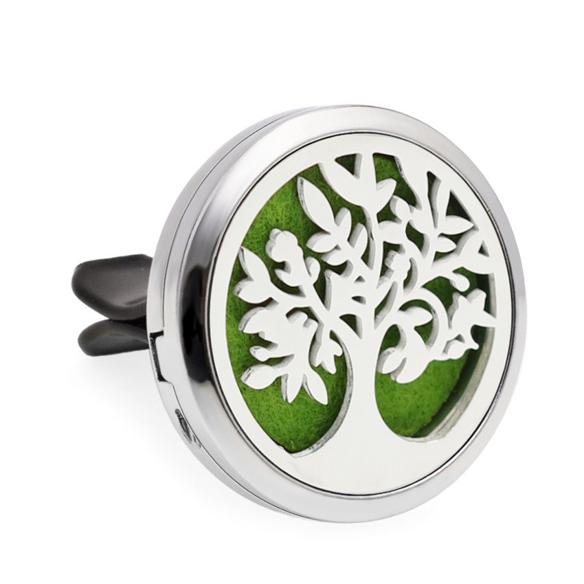 30mm OEM ODM Round Magnet Stainless Steel Vent Clip Car Air Freshener Aromatherapy Oil Diffuser Car Perfume Diffuser