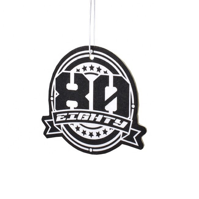 Custom shape design Logo scented fragrance card hanging paper air freshener car air freshener