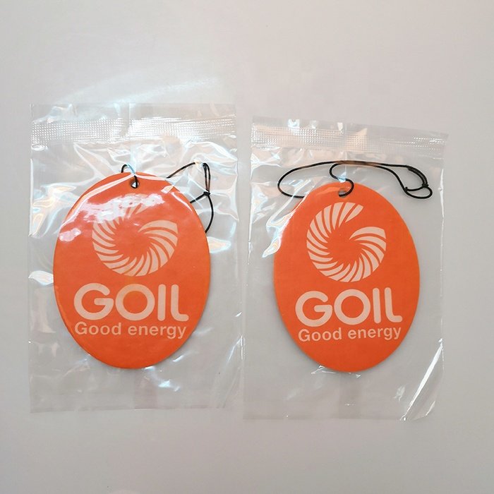 Custom shape design Logo scented fragrance card hanging paper air freshener car air freshener