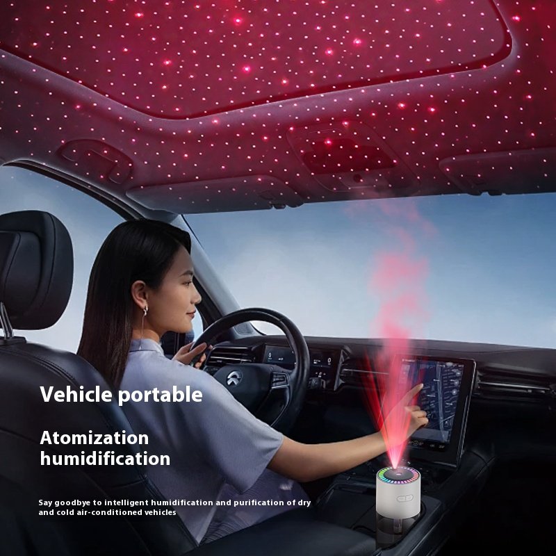 New Product High Frequency Atomization Night Light Starry Sky Light Aromatherapy Machine Car Humidifier