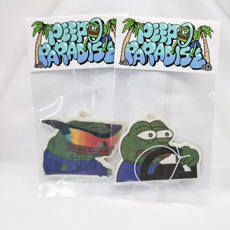 Personalized Custom long card package anime design Paper Car Hanging Car Air fragrance Freshener for Different Scents