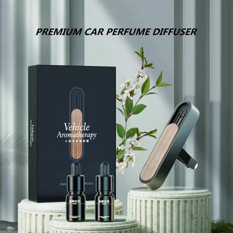 New car interior wooden aroma air conditioner car aromatherapy clip