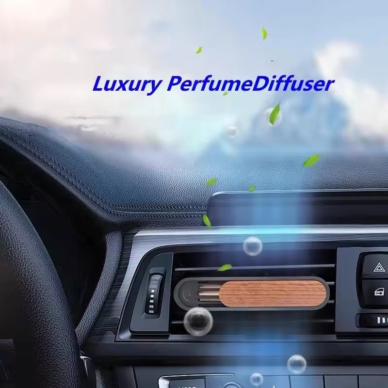 New car interior wooden aroma air conditioner car aromatherapy clip
