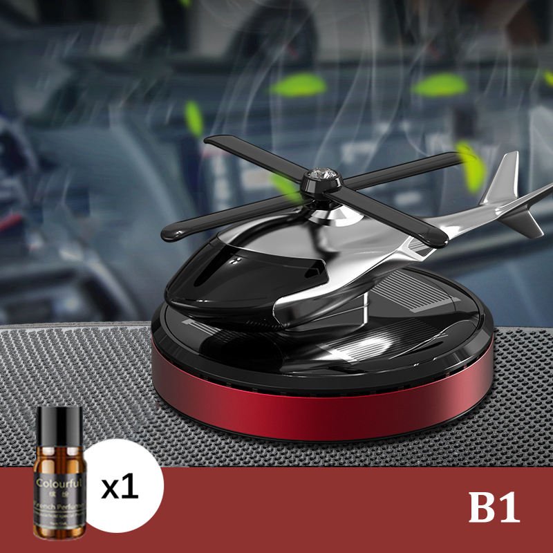 Custom Wholesale Metal Solar Aircraft Diffuser Essential Oil Scent Aircraft Helicopter Air Freshener