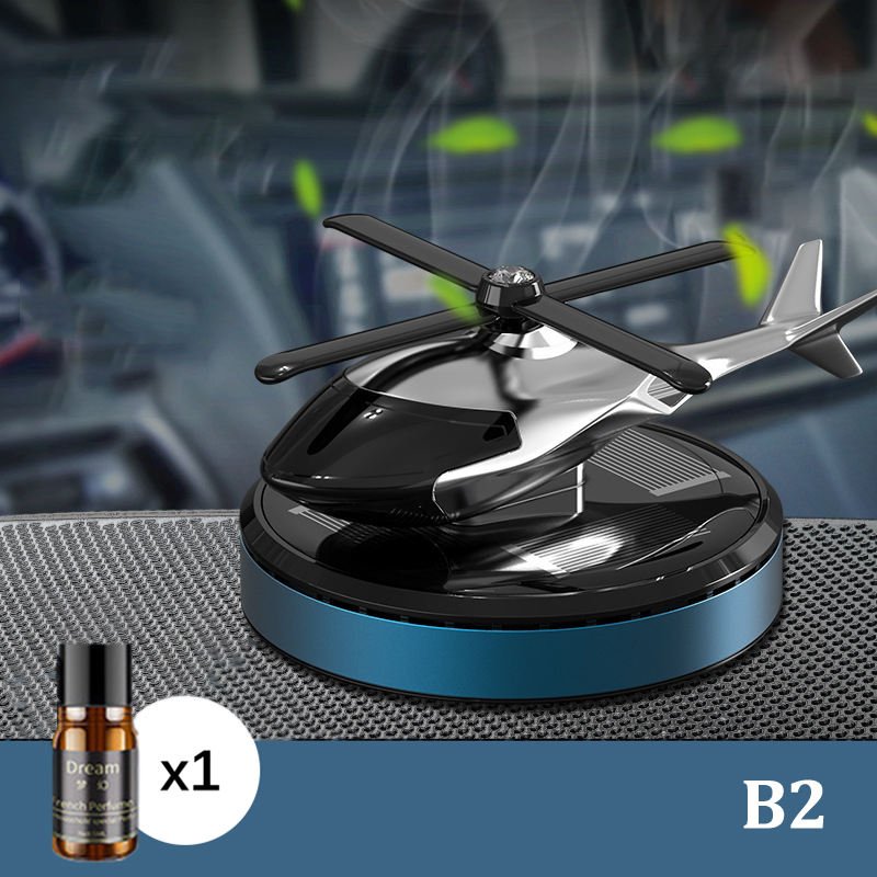 Custom Wholesale Metal Solar Aircraft Diffuser Essential Oil Scent Aircraft Helicopter Air Freshener
