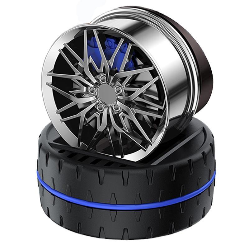 2024 Solar forged wheel hub model decoration Car freshener logo Used car interior modern perfume bottle