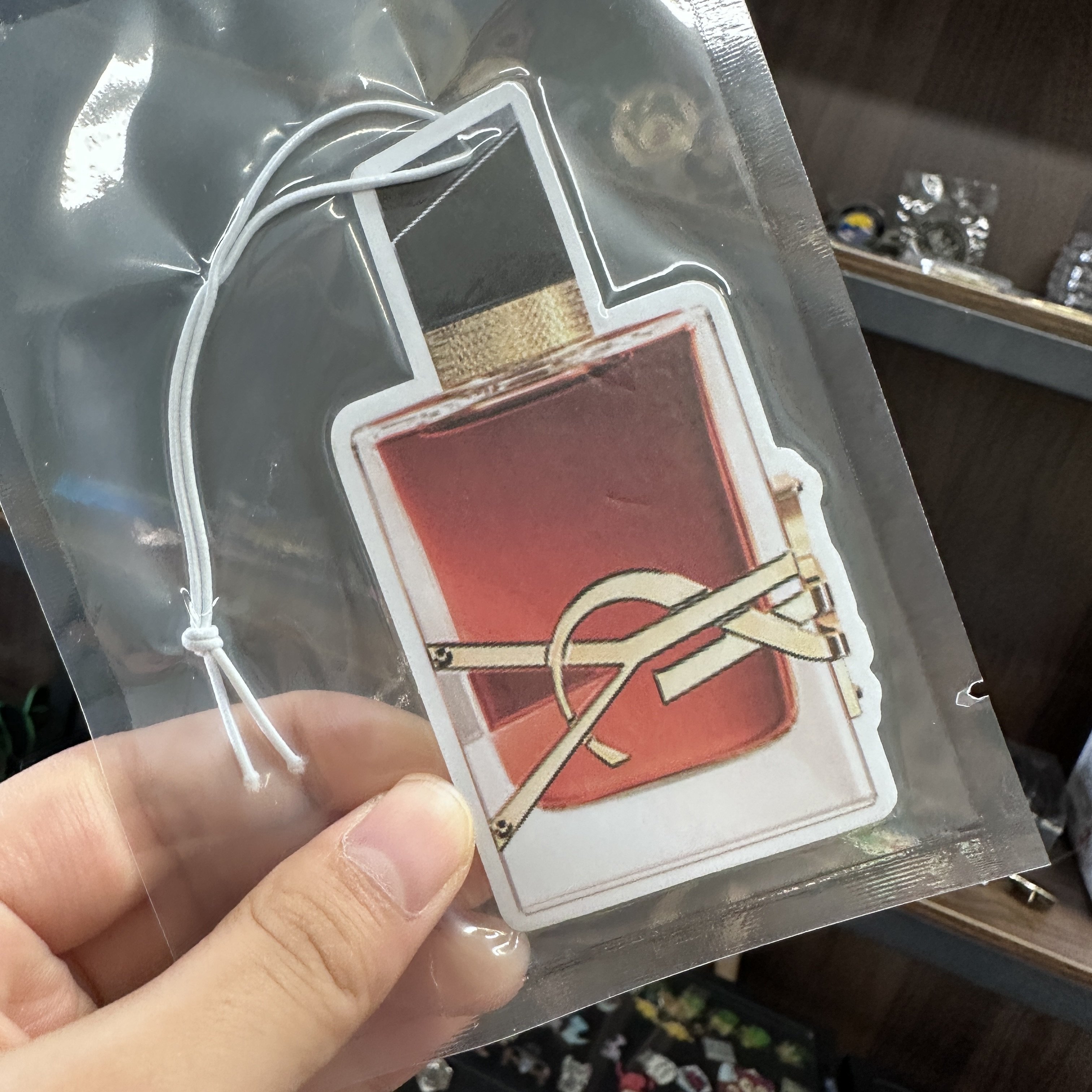 Hot sale perfume custom logo car hanging packaging card hanging car air freshener with logo