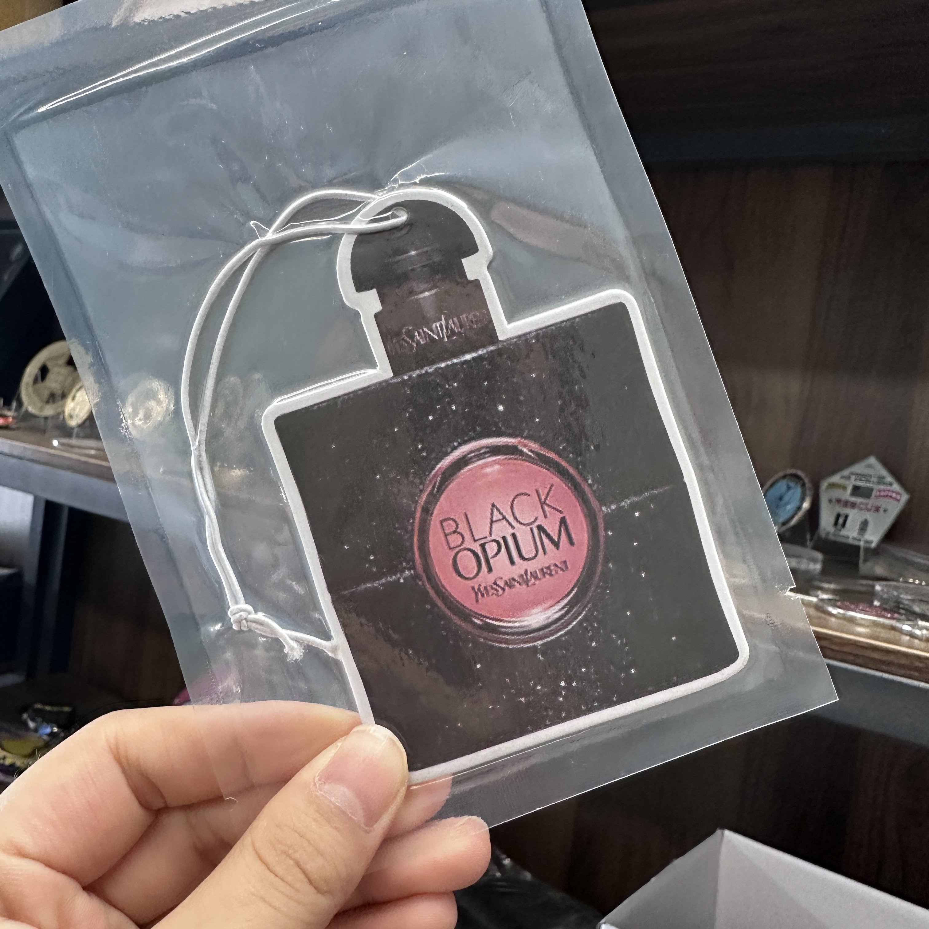 Hot sale perfume custom logo car hanging packaging card hanging car air freshener with logo