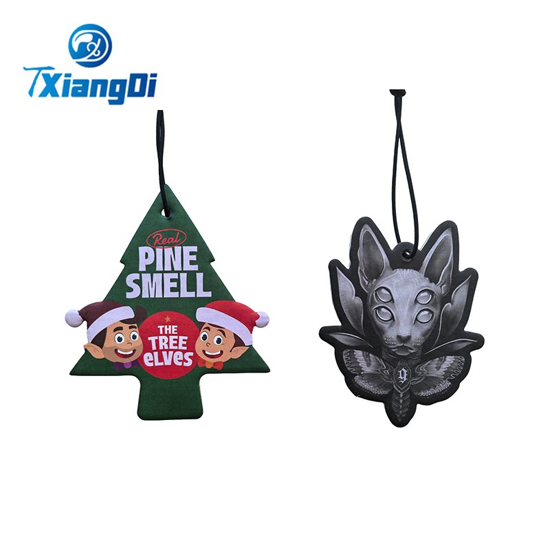 Wholesale Fast delivery time custom air freshener paper for Car tree shape paper car air freshener
