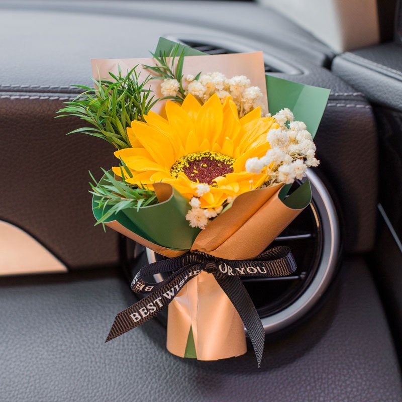 Wedding Air Vent Outlet Perfume Diffuser Clip Bouquet Decoration Air Conditioning Car Fragrance Dried Flower Car Aromatherapy
