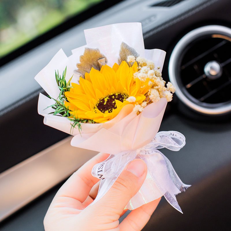 Wedding Air Vent Outlet Perfume Diffuser Clip Bouquet Decoration Air Conditioning Car Fragrance Dried Flower Car Aromatherapy