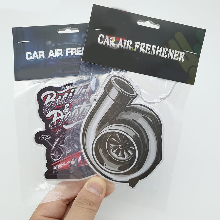 New Design Custom Cute Cartoon Shaped Cotton Paper Different Scents Hanging Car Air Fresheners With Blind Box