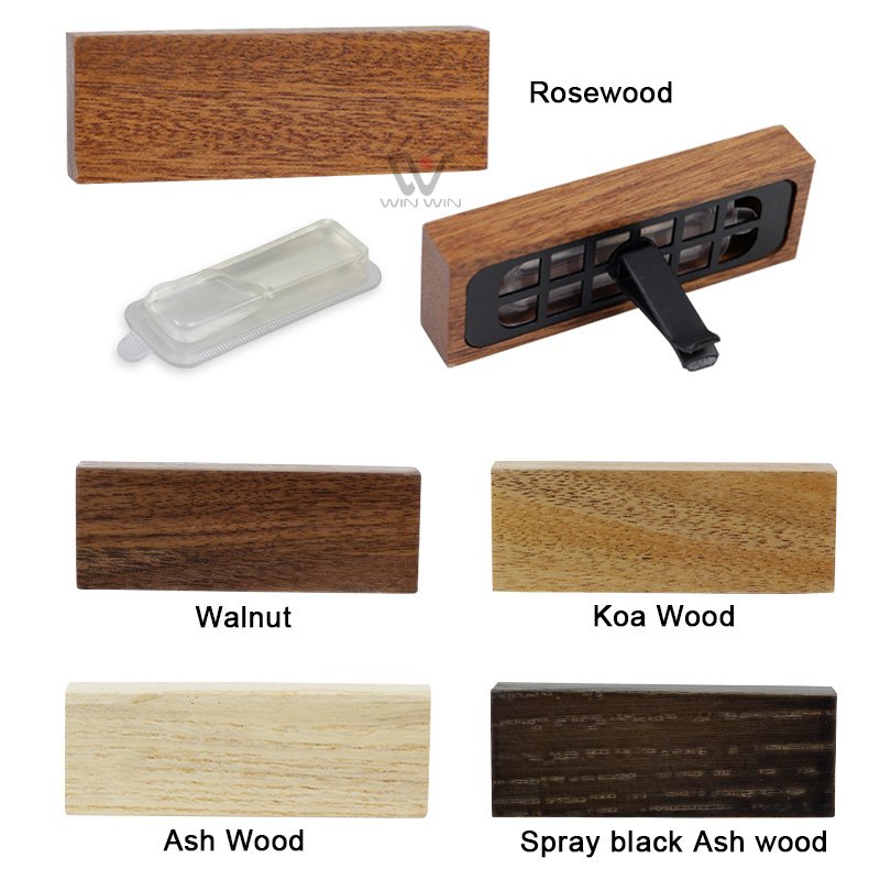 Best Selling OEM Car Fragrance Perfume Diffuser Vent Clip Fragrance Diffusing Wooden Car Scent Air Freshener