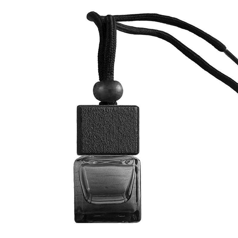 Wholesale Custom 8ml Black Perfume Bottle Car Diffuser Essential Hanging Flower Fragrance Oil Diffuser Car Stone Air Freshener