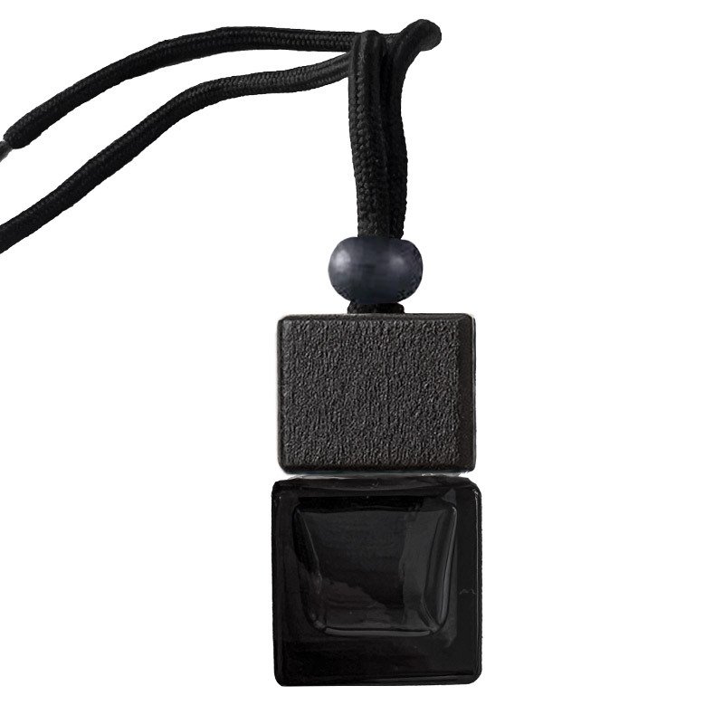 Wholesale Custom 8ml Black Perfume Bottle Car Diffuser Essential Hanging Flower Fragrance Oil Diffuser Car Stone Air Freshener