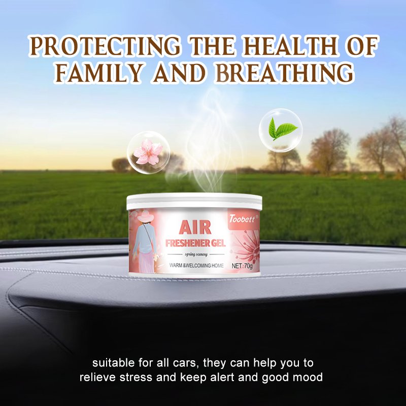 Toobett Air freshener gel custom Freshening Home Car long lasting Scent solid gel for air fragrance freshener 70g