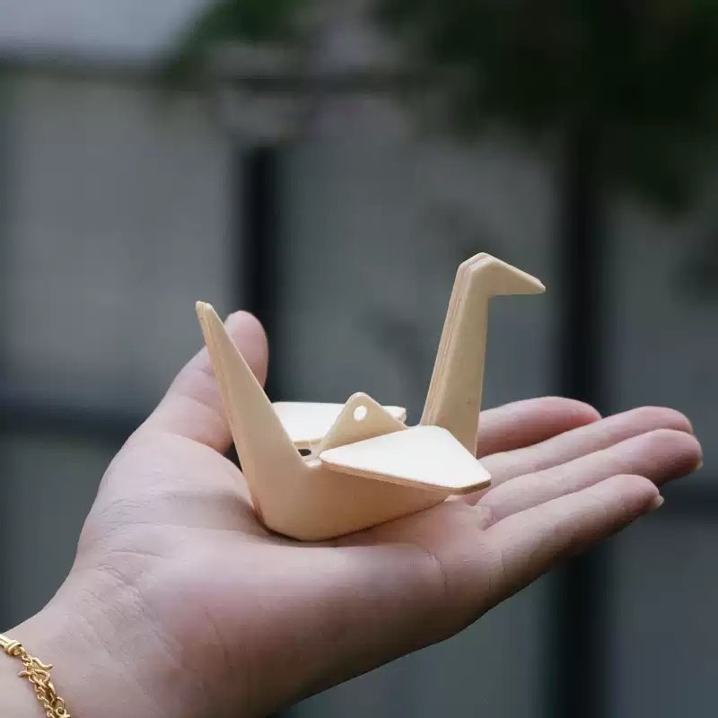 Long-Lasting Paper Crane Car Air Freshener Hanging Mirror Pendant Essential Oil Diffuser Hanging Scent Car Accessories Decor