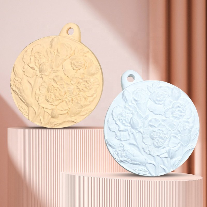 Wholesale Flower Gypsum Hanging Rear Wardrobe View Mirror Car Aroma Diffuser Air Freshener Fragrance Aromatherapy