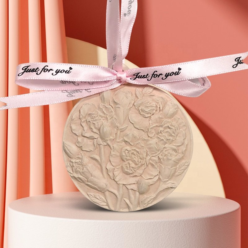 Wholesale Flower Gypsum Hanging Rear Wardrobe View Mirror Car Aroma Diffuser Air Freshener Fragrance Aromatherapy