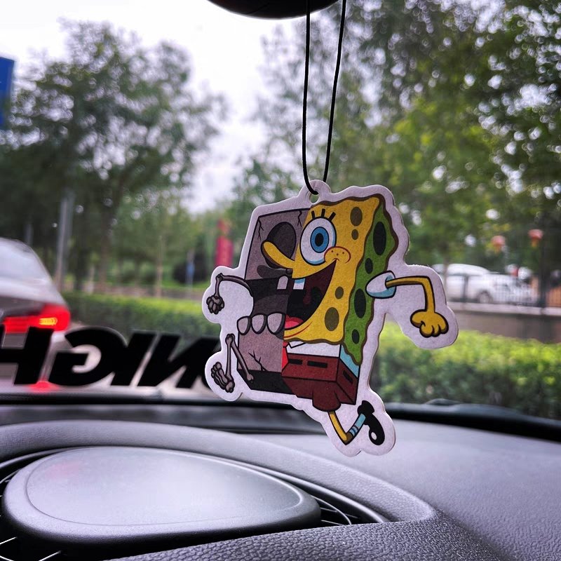 Factory wholesale custom high quality auto accessories die cutting logo paper car air fresheners with cardboard package