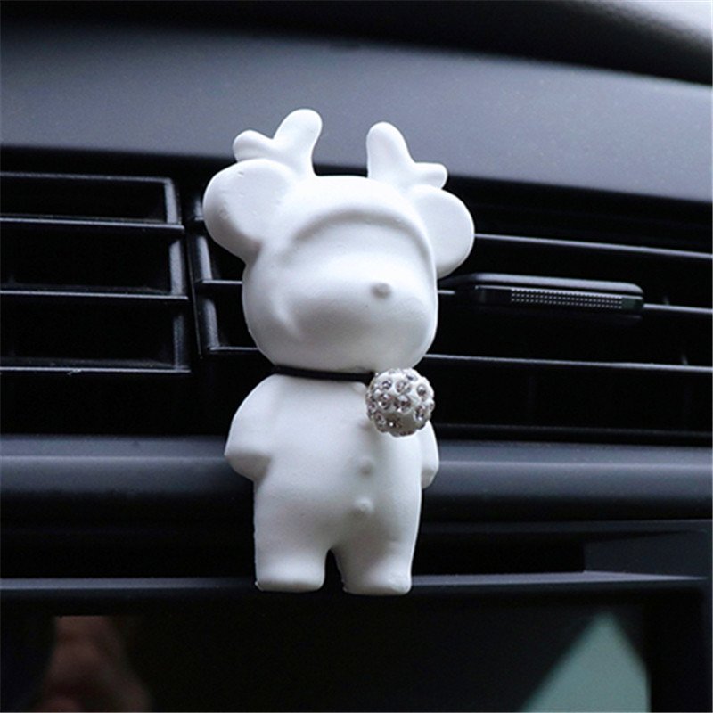 Wholesale Car Air Conditioner Vent Clip Air Fresh perfume Diffuser Cute Animal Shape Ceramic Fragrance
