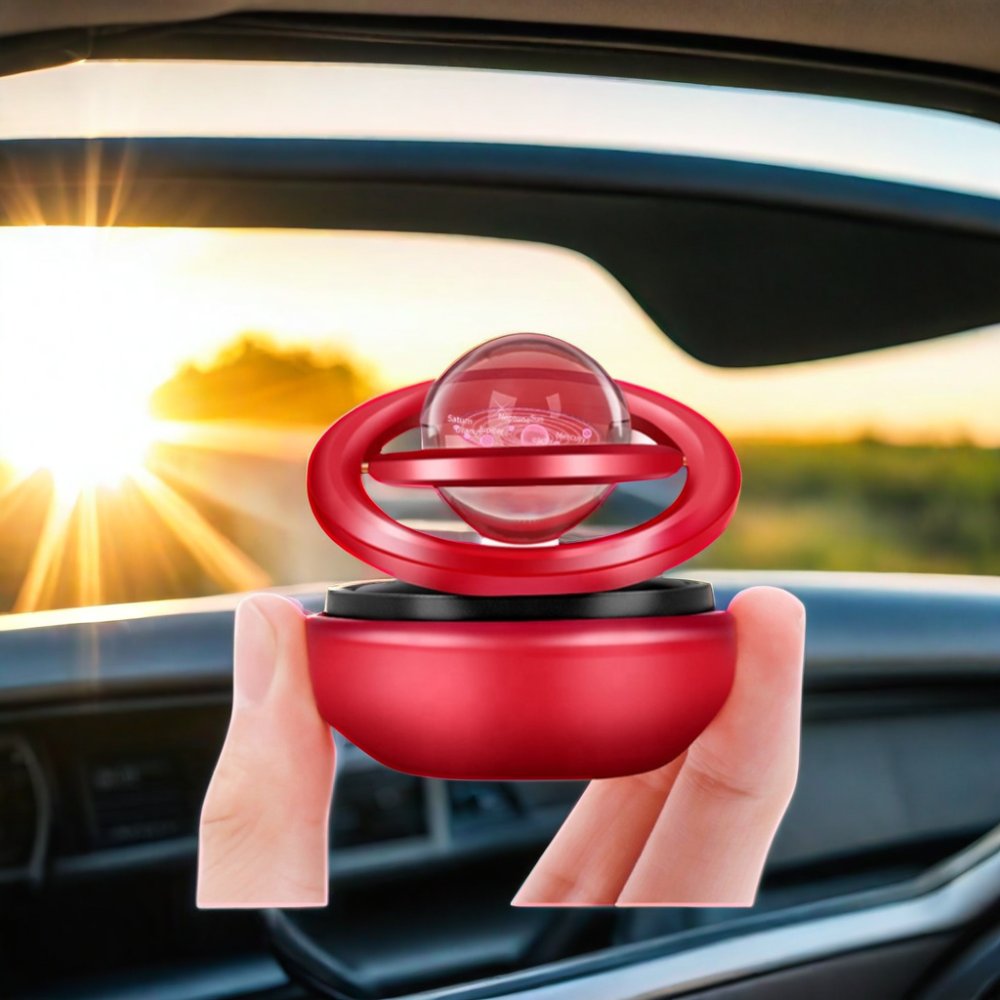 Hot Selling Mini Automatic Double Ring Ball Suspended Modern Style Modern Paper Material Portable Capacity Solar Car Perfume