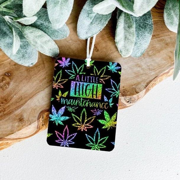 Custom hemp photo car freshener card with different designs