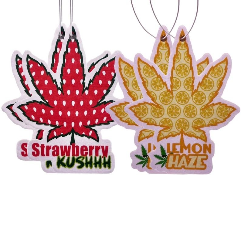 Custom hemp photo car freshener card with different designs