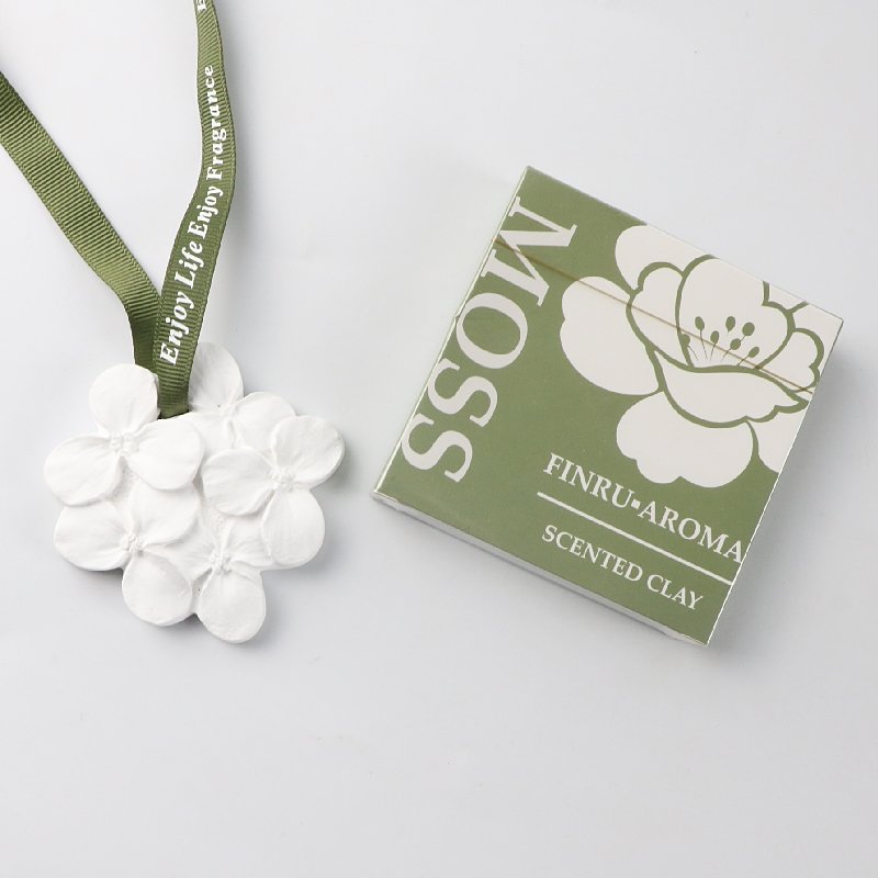 Wholesale Stocked Hanging Car Wardrobe Air Freshener Scented Ceramic Flower Aroma Stone Fragrance Essential Oil Diffuser