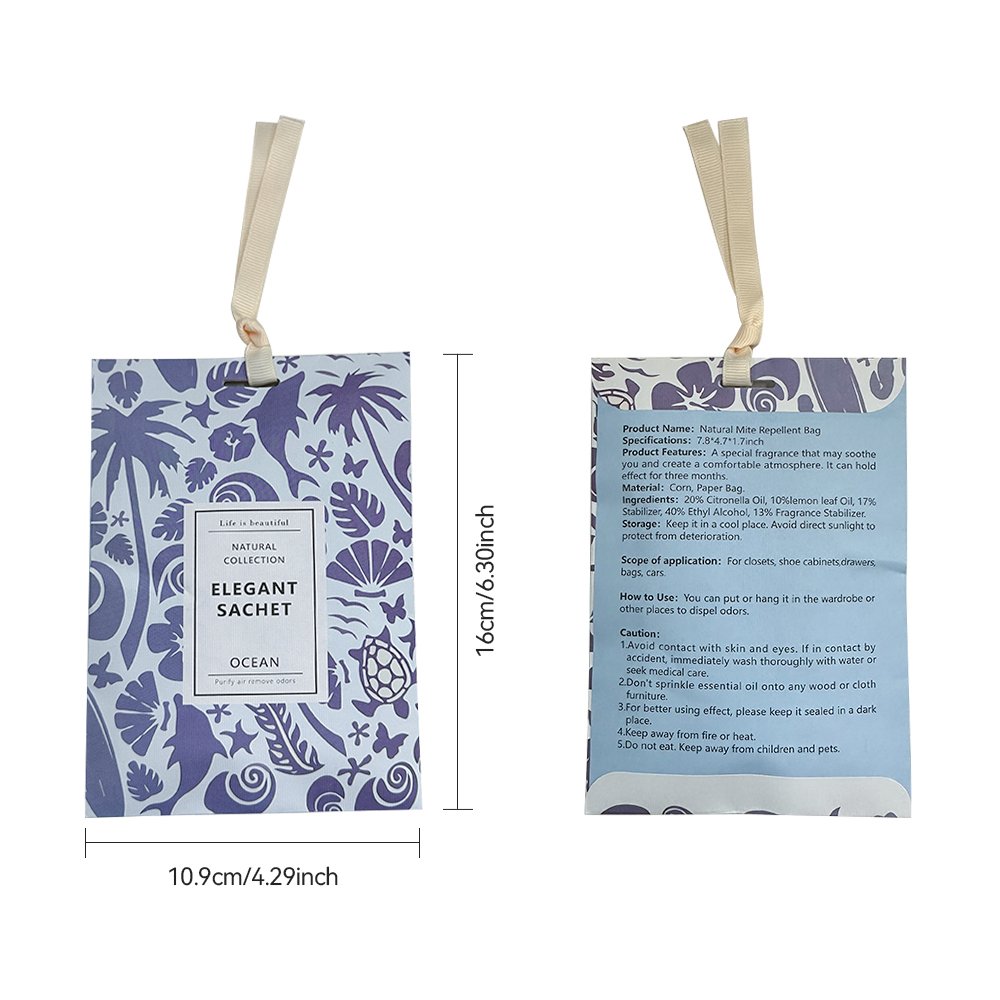 Fresh Scents Scented Sachet Packet Air Freshener Bags for Drawers, Closets, Cars Long Lasting Home Fragrance