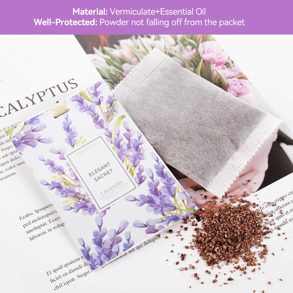 Fresh Scents Scented Sachet Packet Air Freshener Bags for Drawers, Closets, Cars Long Lasting Home Fragrance