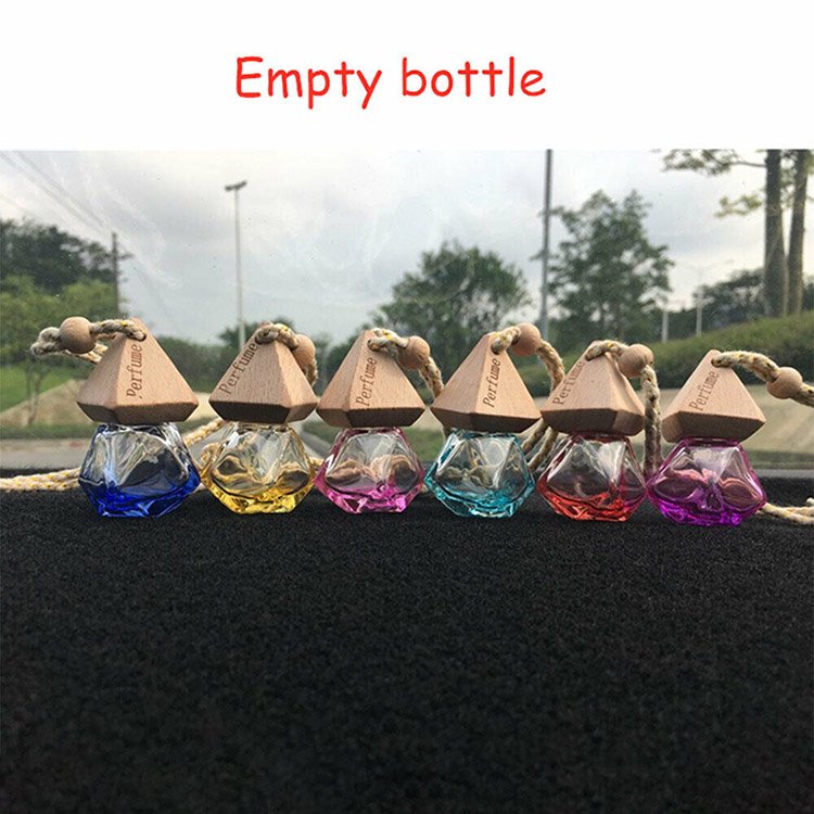 8ml Car Hanging Perfume Bottle Fragrance Air Freshener Empty Glass Bottle Aroma Essential Oil Pendants Diffuser