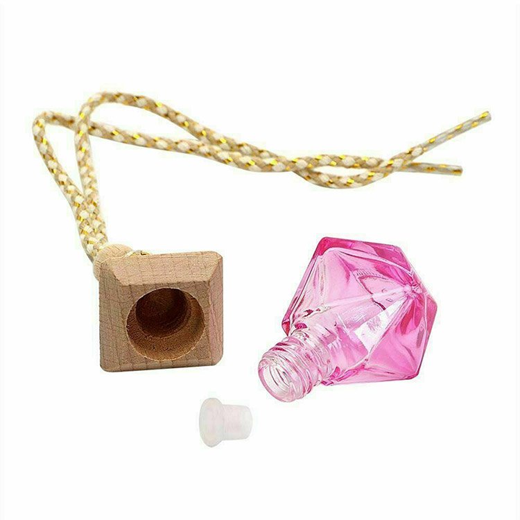 8ml Car Hanging Perfume Bottle Fragrance Air Freshener Empty Glass Bottle Aroma Essential Oil Pendants Diffuser