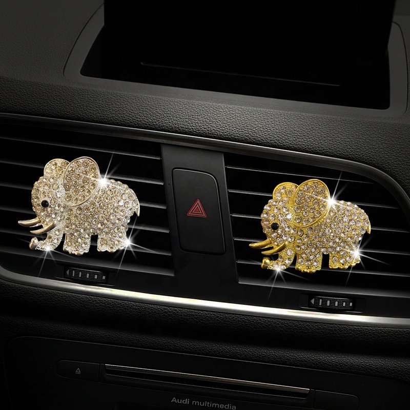 Handmade Bling Car Air Freshener Bow Car Accessories for Women Interior Decoration Charm Crystal Car Air Vent Clips