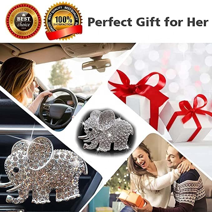 Handmade Bling Car Air Freshener Bow Car Accessories for Women Interior Decoration Charm Crystal Car Air Vent Clips