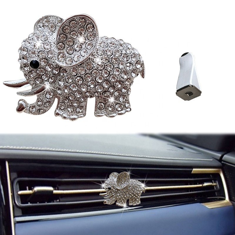 Handmade Bling Car Air Freshener Bow Car Accessories for Women Interior Decoration Charm Crystal Car Air Vent Clips