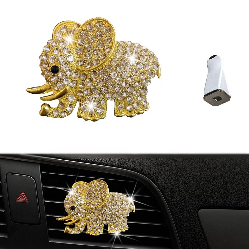 Handmade Bling Car Air Freshener Bow Car Accessories for Women Interior Decoration Charm Crystal Car Air Vent Clips