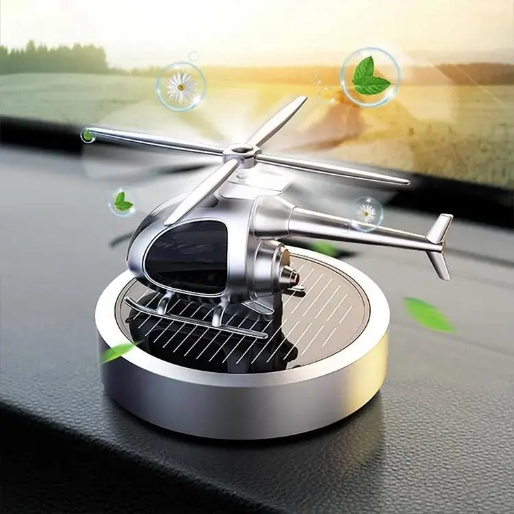 New Creative Personality Perfume Essential Oil Aromatherapy Car Solar Helicopter Air Freshener