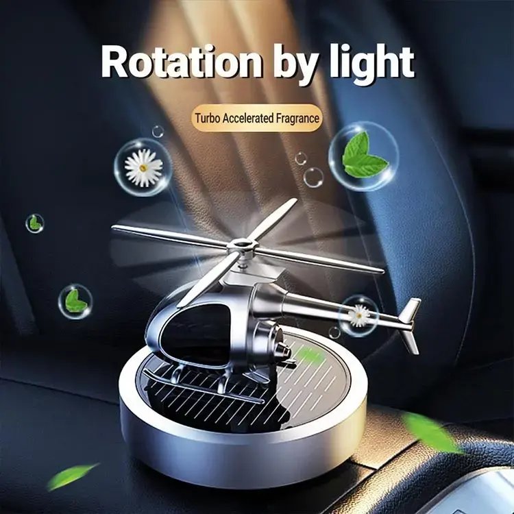 New Creative Personality Perfume Essential Oil Aromatherapy Car Solar Helicopter Air Freshener