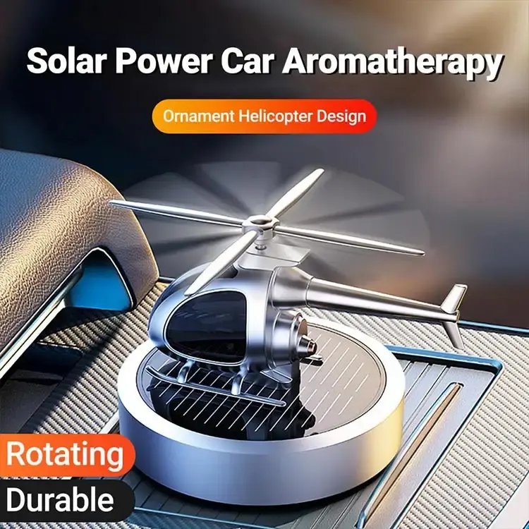 New Creative Personality Perfume Essential Oil Aromatherapy Car Solar Helicopter Air Freshener