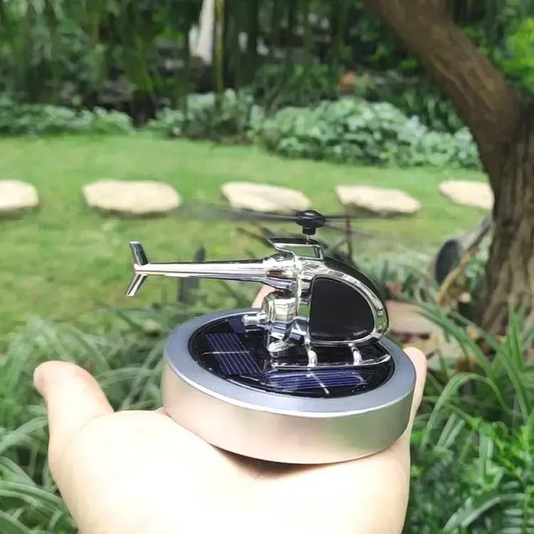New Creative Personality Perfume Essential Oil Aromatherapy Car Solar Helicopter Air Freshener